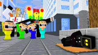 Monster School | Poor Sad TV Man STORY Skibidi BOSS 2 & MECHA TRAFFIC LIGHTMAN - Minecraft Animation