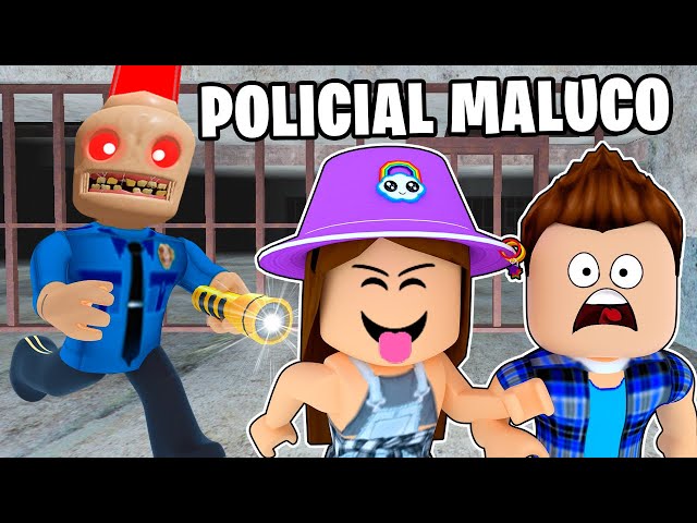 ANIMATRONIC? ESCAPE DO POLICIAL MALUCO DO ROBLOX!! (Escape Siren Cop's  Prison) 
