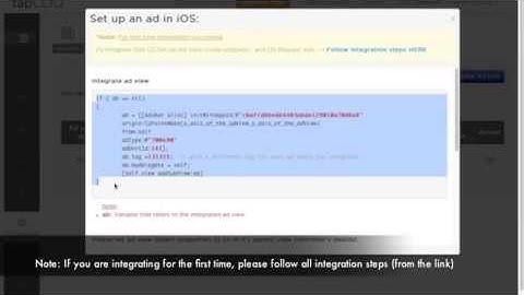 How to register ad space and get code snippets for integration