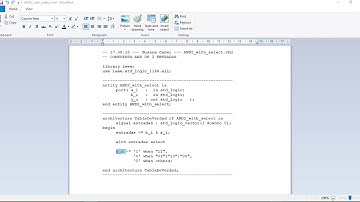 Curso VHDL.V07. Descripción: decodificador 3 a 8 con habilitación. Concatenación. With-select.