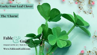 Lucky Four Leaf Clover Charm by Fable and Guild