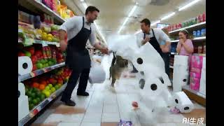 Cat RUINS grocery!