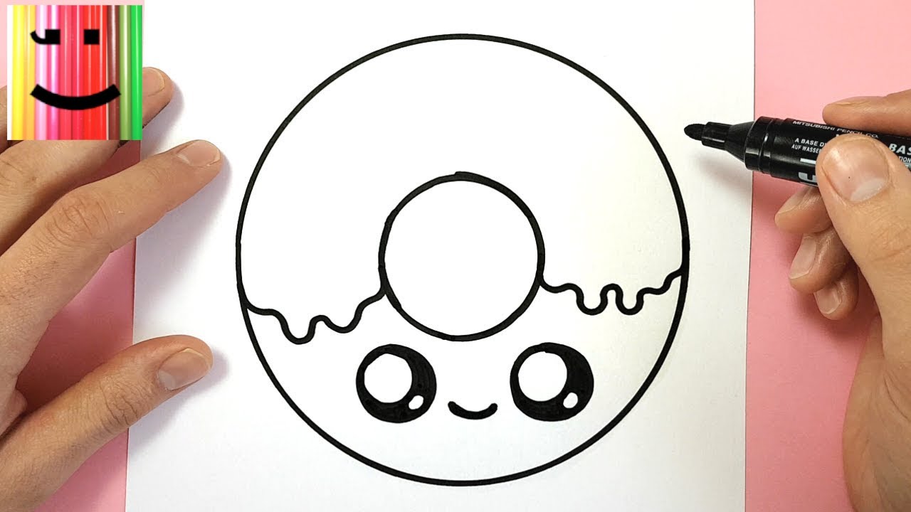 How To Draw A Cute Donut With Sugar