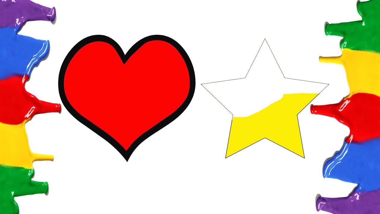 Download Coloring Pages Heart And Star How To Draw And Coloring Hearts And Stars Youtube