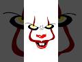 🎈 Drawing Pennywise | Scary Clown Art 👻 #Shorts
