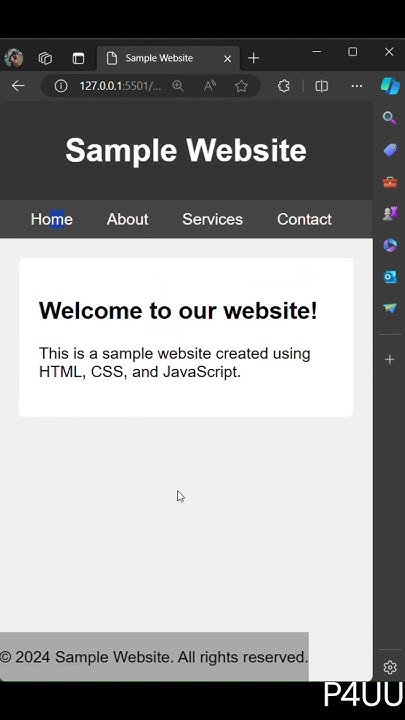 Create a simple website with help of HTML CSS AND JS. - YouTube