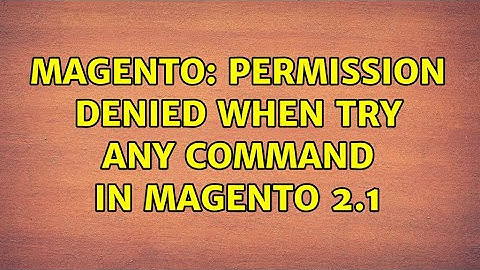 Magento: Permission denied when try any command in magento 2.1
