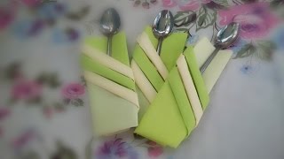 TUTO | Pliage serviette en deux couleurs ♥ TUTO | Pliage serviette en deux couleurs ♥