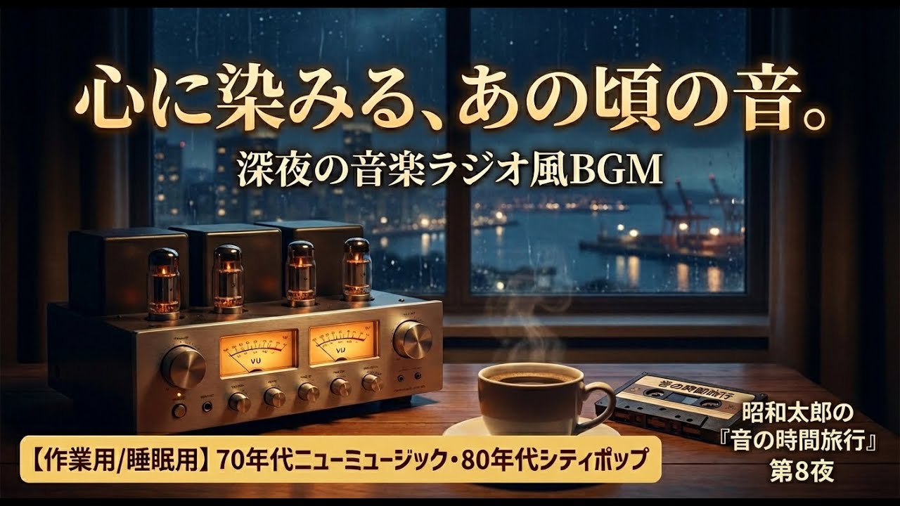 【作業用/睡眠用BGM】冬の夜に聴きたい、心に染みる懐かしの昭和メロディー。あの頃へ誘う深夜の音楽ラジオ
