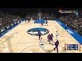 NBA 2K22 in the middle of a game the team walks the court