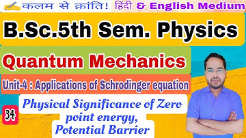 Quantum Mechanics|Lec-34|B.Sc. 5th Sem. Physics|by Navneet Gautam