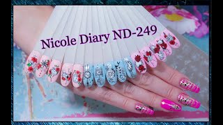 Обзор пластины Nicole Diary ND-249 / Реверсивный стемпинг / Компас на ногтях.