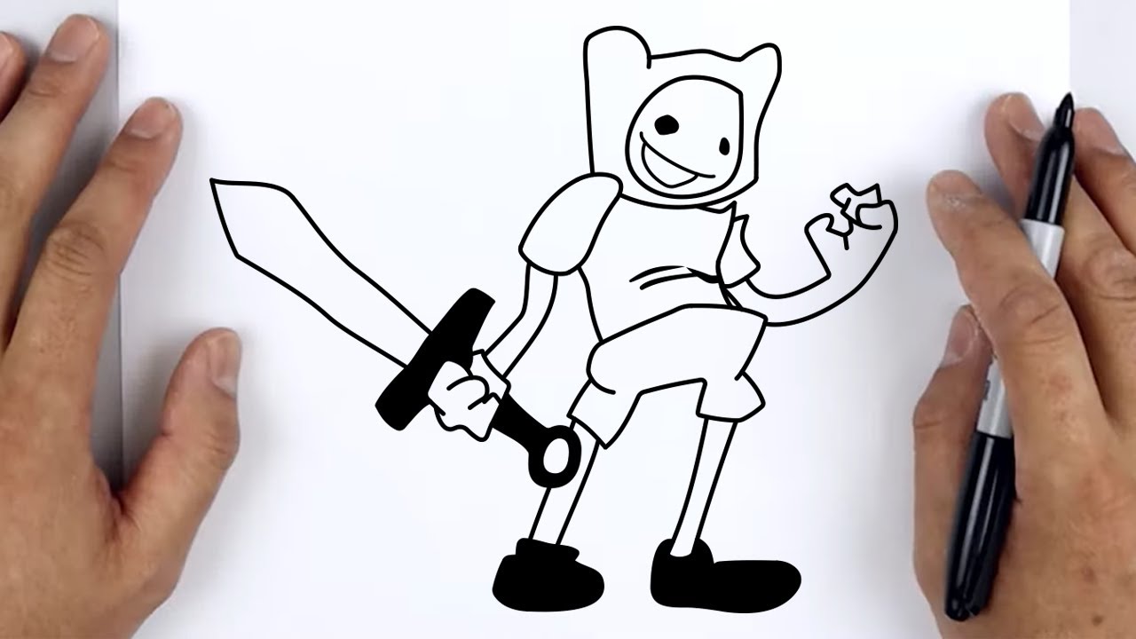 How to draw Finn - FNF: Pibby Corrupted - Sketchok easy drawing guides