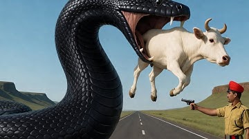 Brave Heroes Save Hyperactive Mother Cow from Giant Python’s Terrifying Attack 🐍