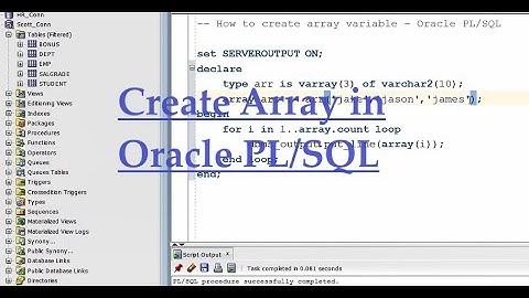 How to create a Array variable in Oracle PL/SQL