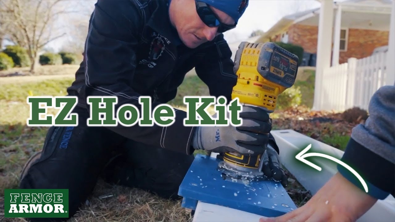 EZ Hole Template Routing Kit In Action! Fence Armor YouTube