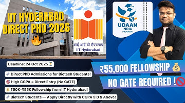 Get PhD Admission at IIT Hyderabad with High CGPA No GATE Required