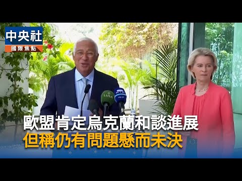 歐盟肯定烏克蘭和談進展 但稱仍有問題懸而未決