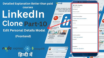 LinkedIn Clone With React Native | Edit personal details modal| Part 10 | #Reactnative