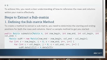 How to Extract a Sub-matrix from a 2D Matrix in Java