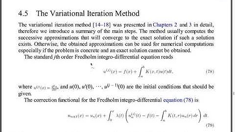 Fredholm Integro Differential Equations by VIM