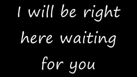 I will be right here waiting for you - Richard Marx with lyrics - DayDayNews