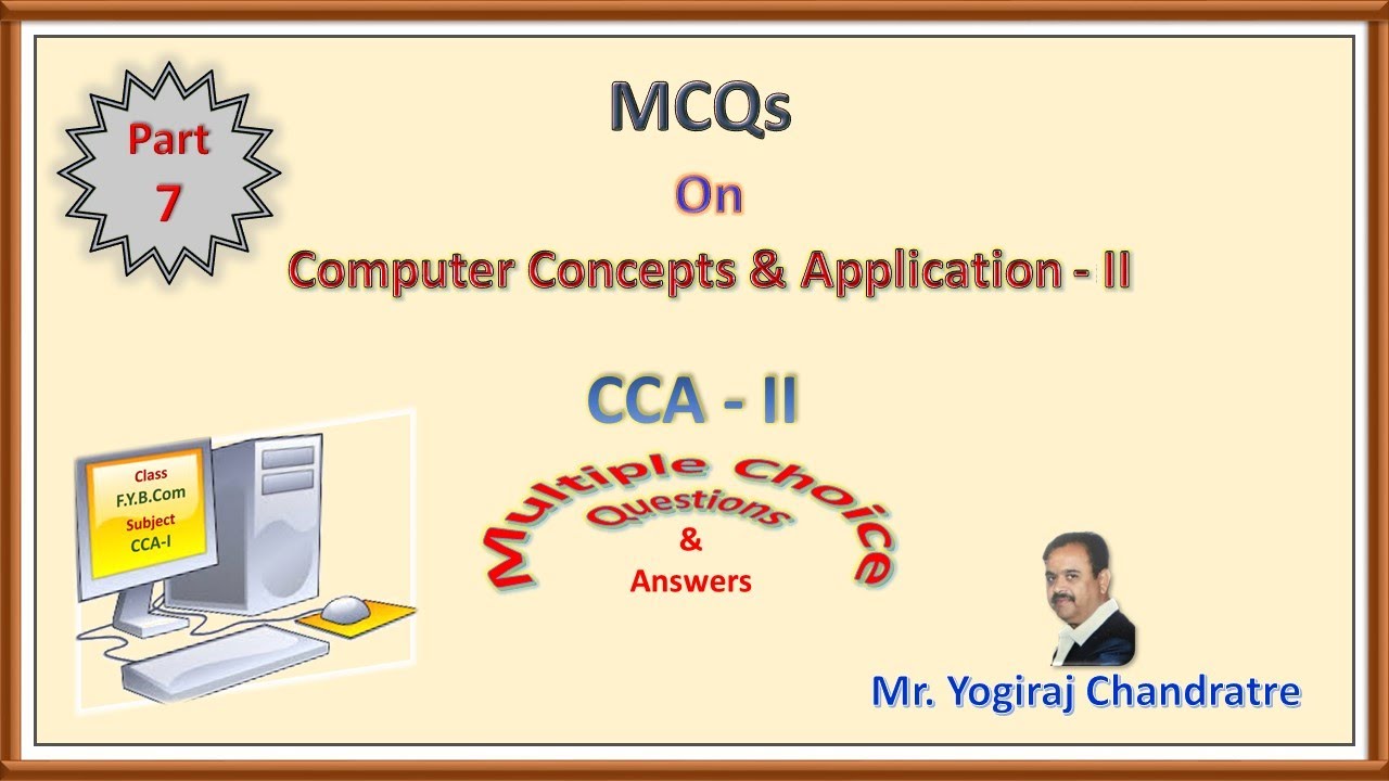MCQs - 7 on Computer Concepts & Applications - II - YouTube
