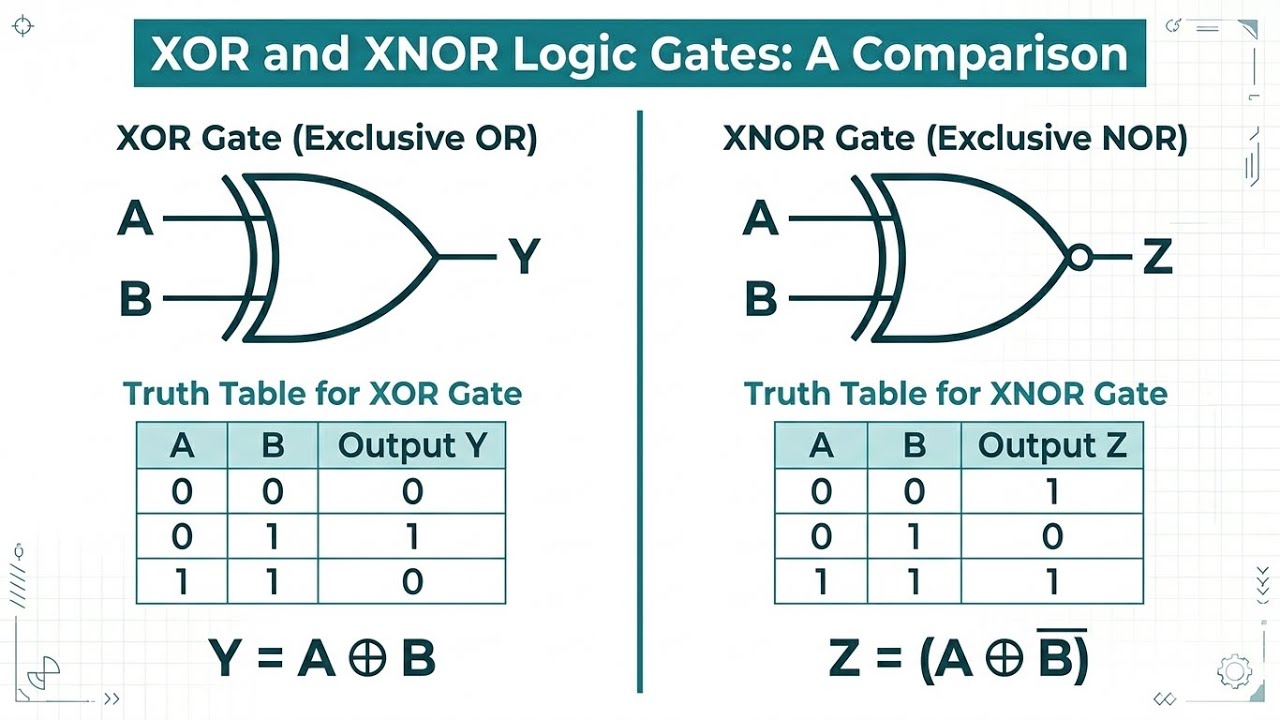 بوابة XOR و بوابة XNOR - YouTube