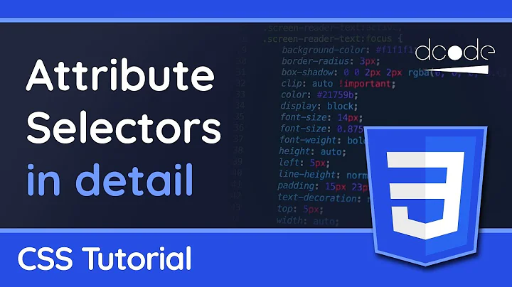 Attribute Selectors in detail - CSS Tutorial