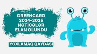 Green Card 2024 2025 Cavablar Yoxlamaq Ozunet