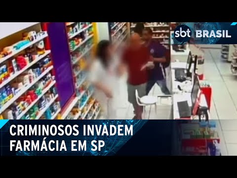 Video criminosos-sao-presos-apos-assaltar-farmacia-em-sao-paulo-sbt-brasil-18-05-24