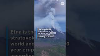 Mount Etna eruption sends tourists running for their lives #Shorts