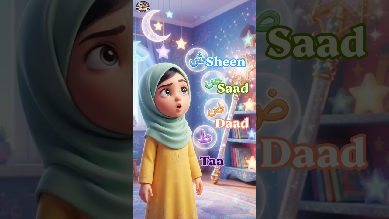 Arabic Alphabet Letter Song For Babies | Arabic Learning Song#shorts#islamicshorts#sheen#saad#daad
