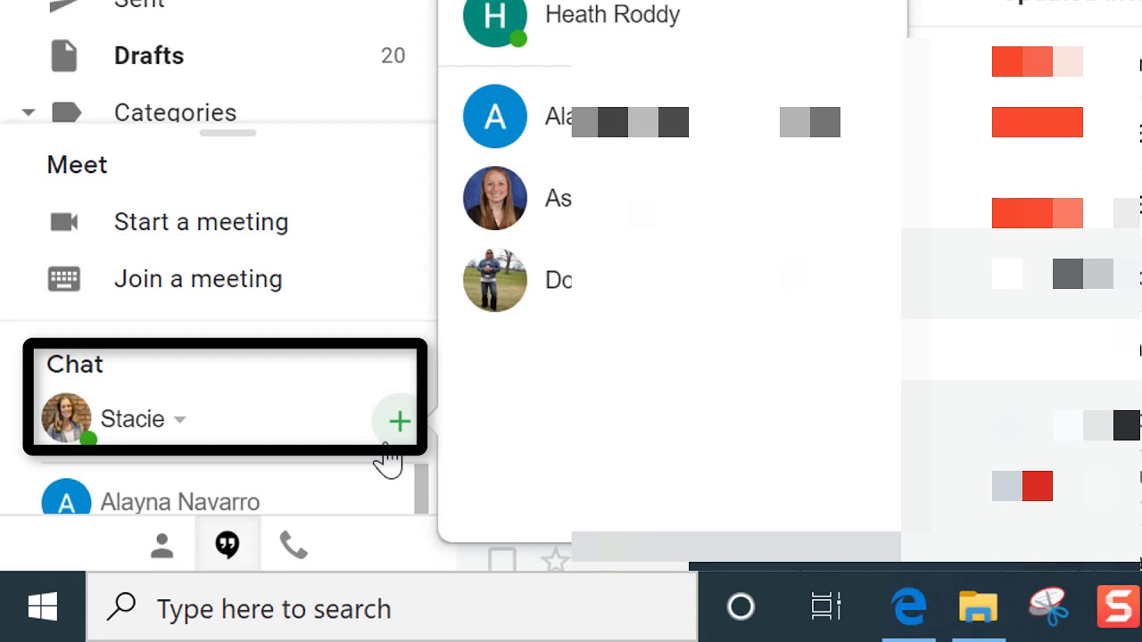 Gmail Chat Option YouTube