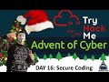 🎄🎅 TryHackMe! Advent Of Cyber 2022 Day 16 [ Secure Coding ] walkthrough with InfoSec Pat - OSCP 🎅🎄