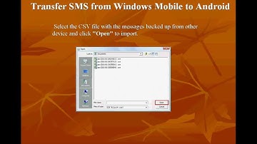Move windows mobile sms to android easily