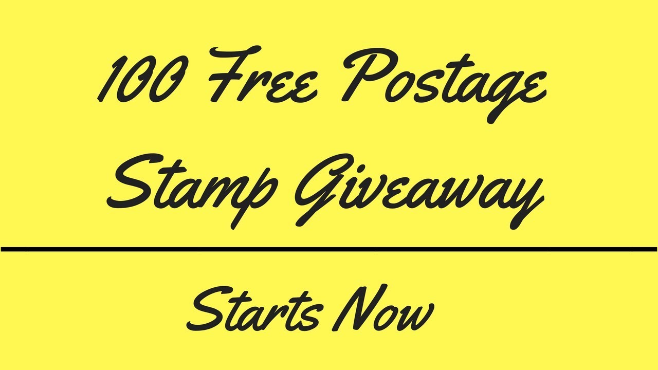 FREE Roll of 100 Postage Stamps Giveaway YouTube