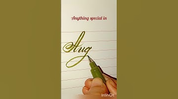Soft Tip Brush Pen Aesthetic Calligraphy - August | Relaxing Cursive Handwriting