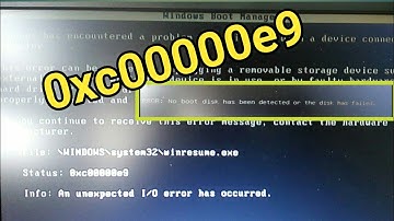 windows has a encountered communicating with a device error 0xc00000e9 l How to FIX Error 0xc00000e9