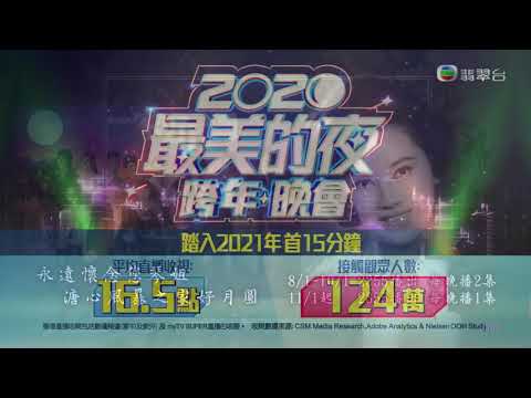 【TVB翡翠台】2020最美的夜跨年晚會收視報告