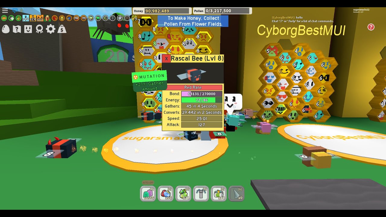 Bee Swarm Simulator Test Realm Onett Created Mutated Bees And Auto Royal Jelly For December Update Youtube - new update info leaked mutations in roblox bee swarm