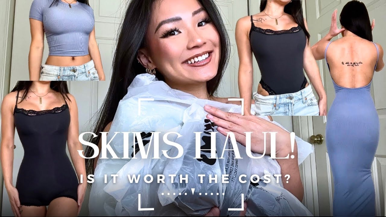 SKIMS HAUL! NEW LIGHT COZY Collection | Fits Everybody LACE ONSIE & BODYSUIT | VIRAL Lounge Dress!