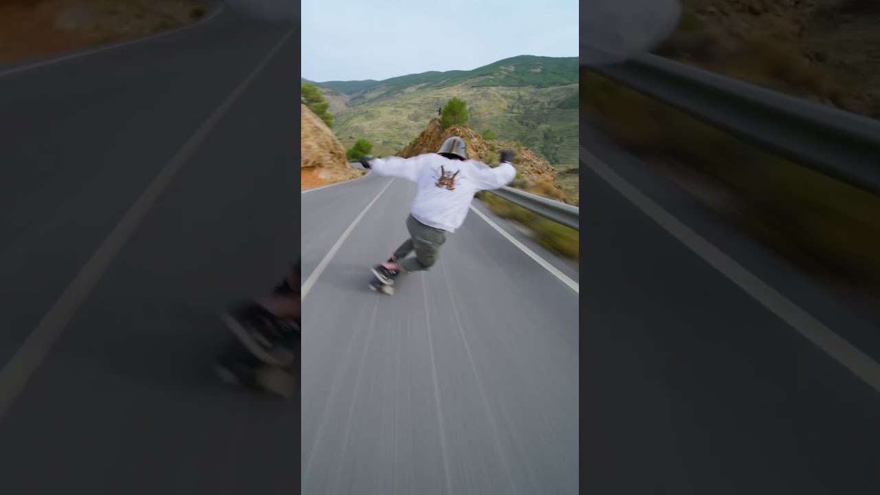 Going Full Blast At 100km H Into This Corner Downhill Speed Longboard Skate