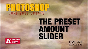 Adobe Camera RAW The Preset Amount Slider