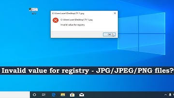 How to Fix Invalid Value for Registry Error when Opening Photos
