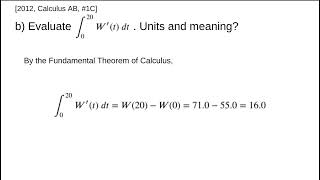AP Calculus AB - 2012: #1C