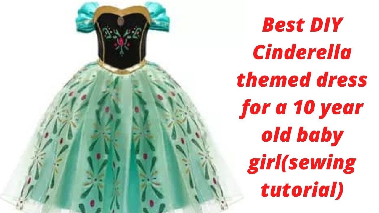 Best DIY Cinderella themed dress/ pleated baby frock/ Basque bodice/sweetheart neckline/ full sewing