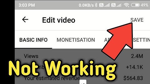 Yt Studio Save Button Not Working | Yt Studio Save Problem | Save Option Not Working In Yt Studio