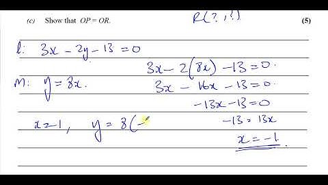 [Q1] AS (IAL) Pure Mathematics (P1)-Solomon Paper A  Q8 Straight Line Graphs