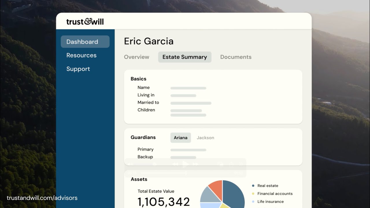 EstateOS for Advisors | Trust & Will
